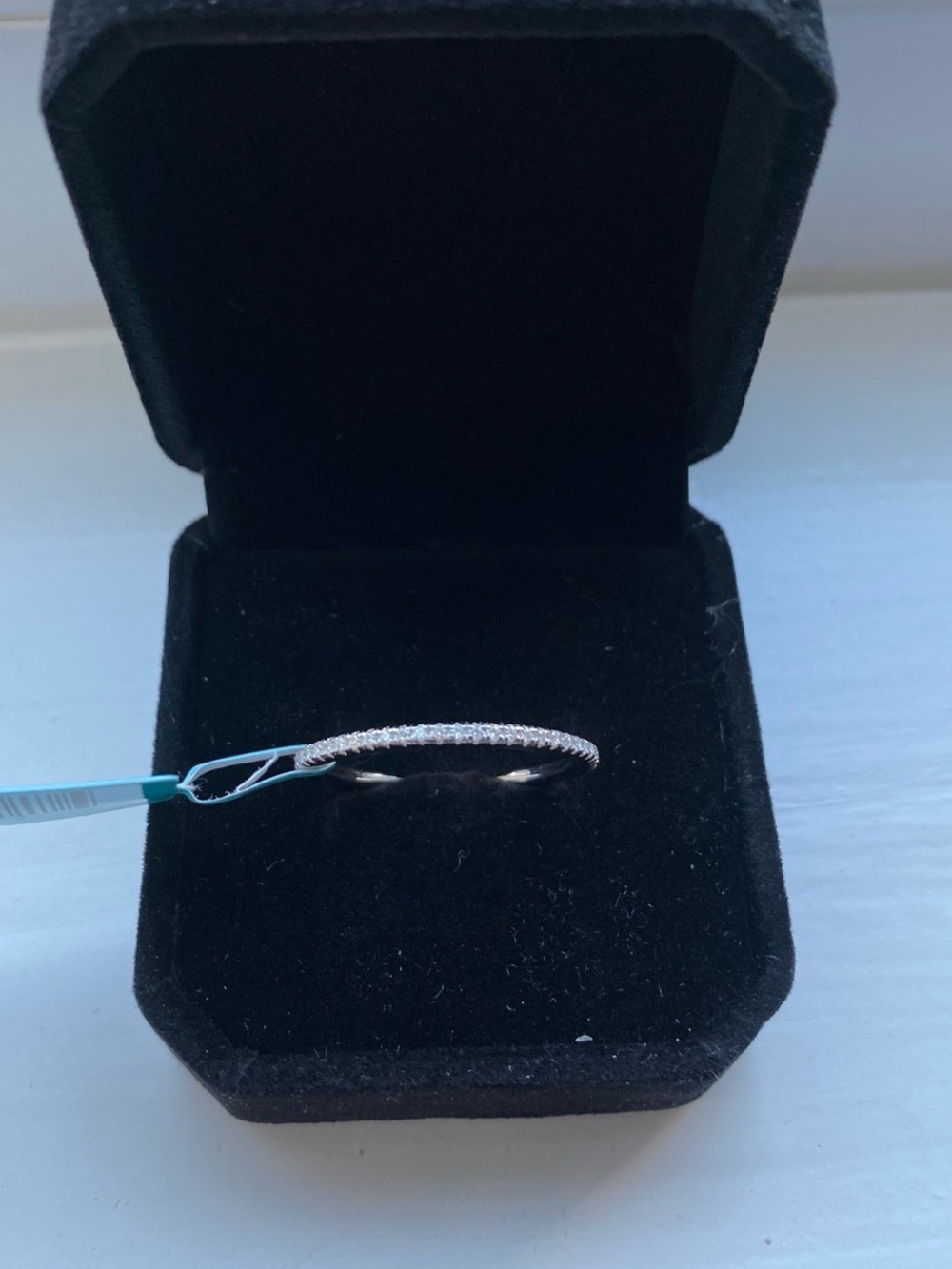 Dainty Stackable Moissanite Eternity Band Size 9